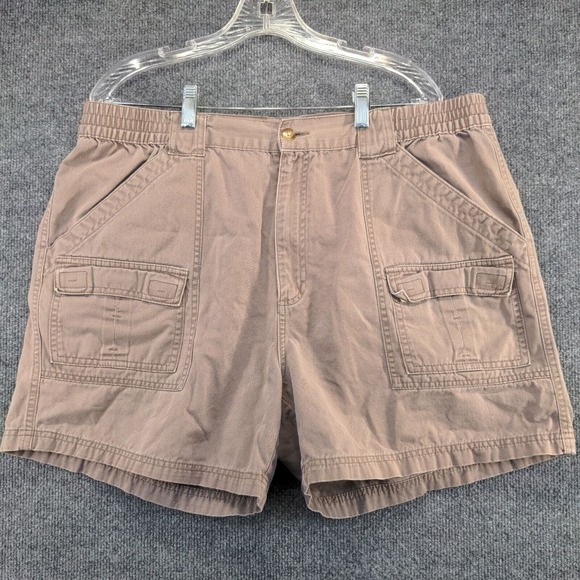 Boca Classics Men's Cargo Shorts Tan Size 40 100% Cotton Pockets - Picture 5 of 10